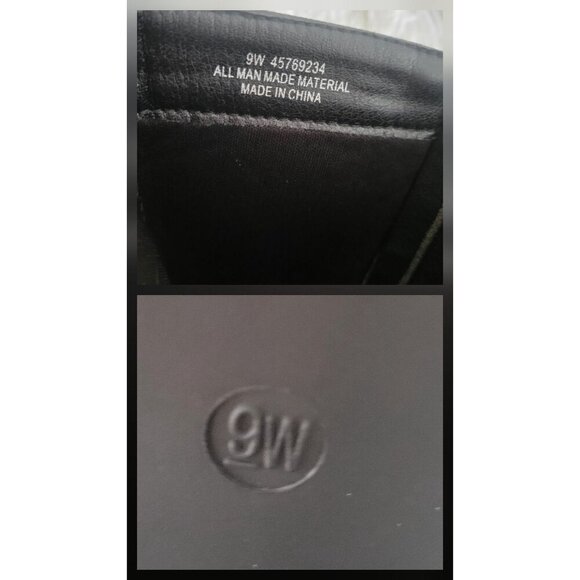 Comfort Est. 1946 Glossy Black Patent Knee-High Boots Block Heel‎ US 9 Wide Fit - Picture 9 of 10